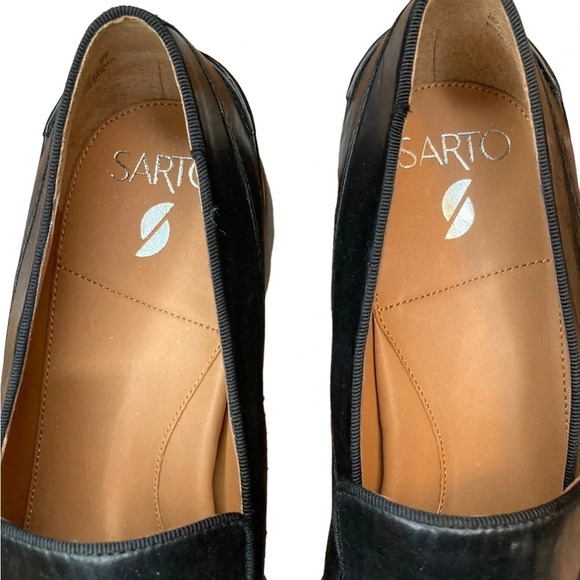 Sarto by Franco Sarto Tivoli Loafer Black Foulard Leather  Sz: 10 - Picture 7 of 14